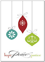 Hope Peace Justice Holiday Card D8219D-AA